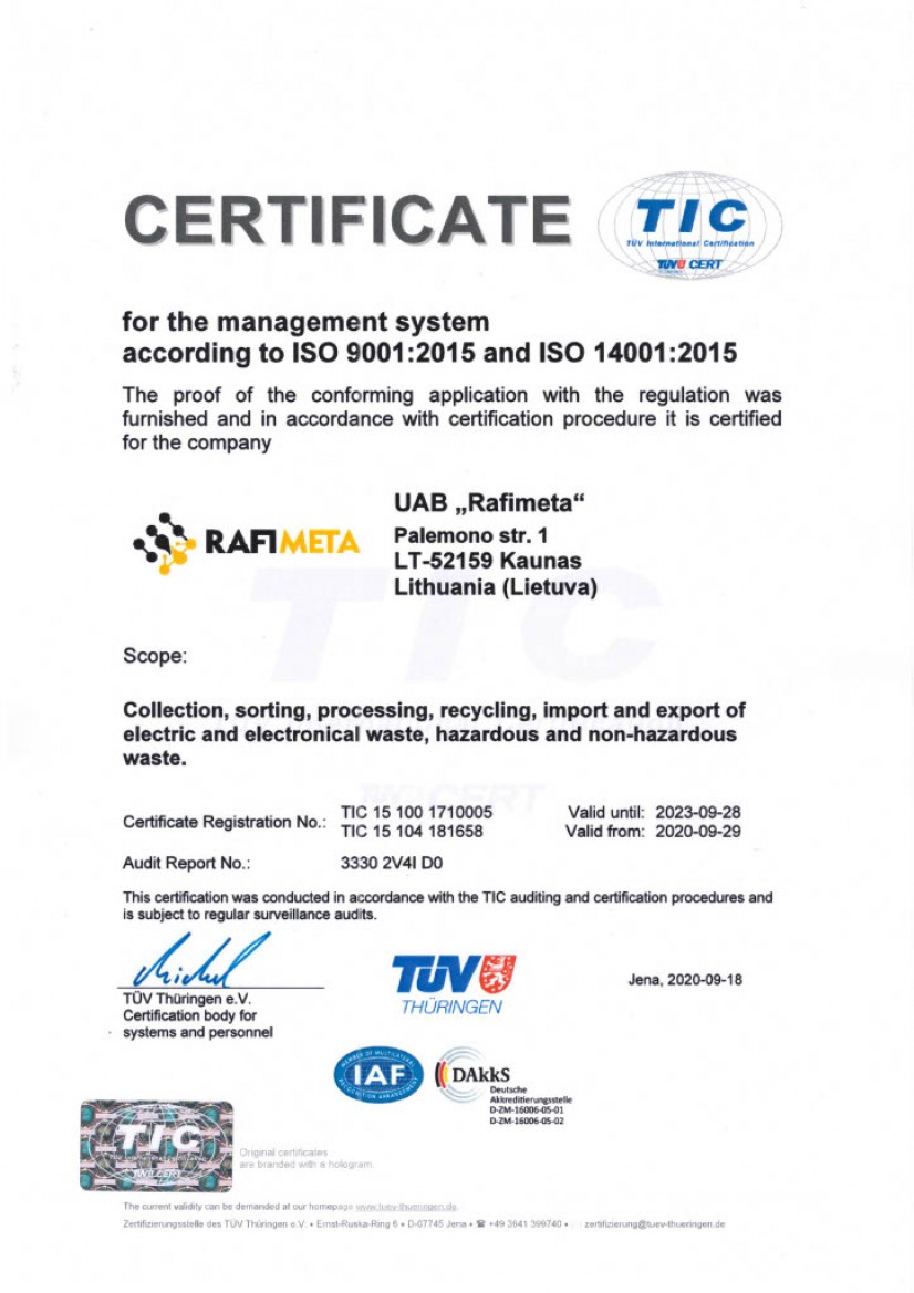 ISO 9001 + ISO 14001